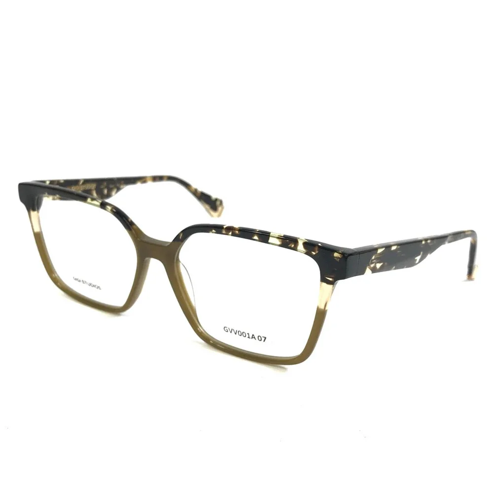 Gigi Studios Eyeglasses Frame BELLA GVV001A/07 Green Tortoise Full Rim 53-15-140